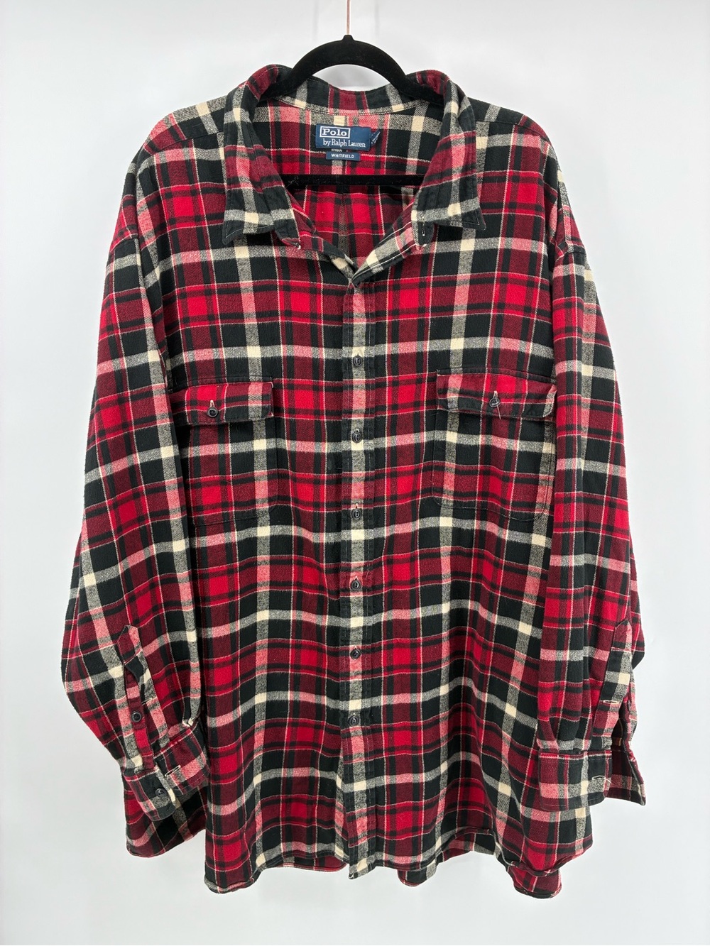 Polo by Ralph Lauren Red Black Plaid Flannel Shirt